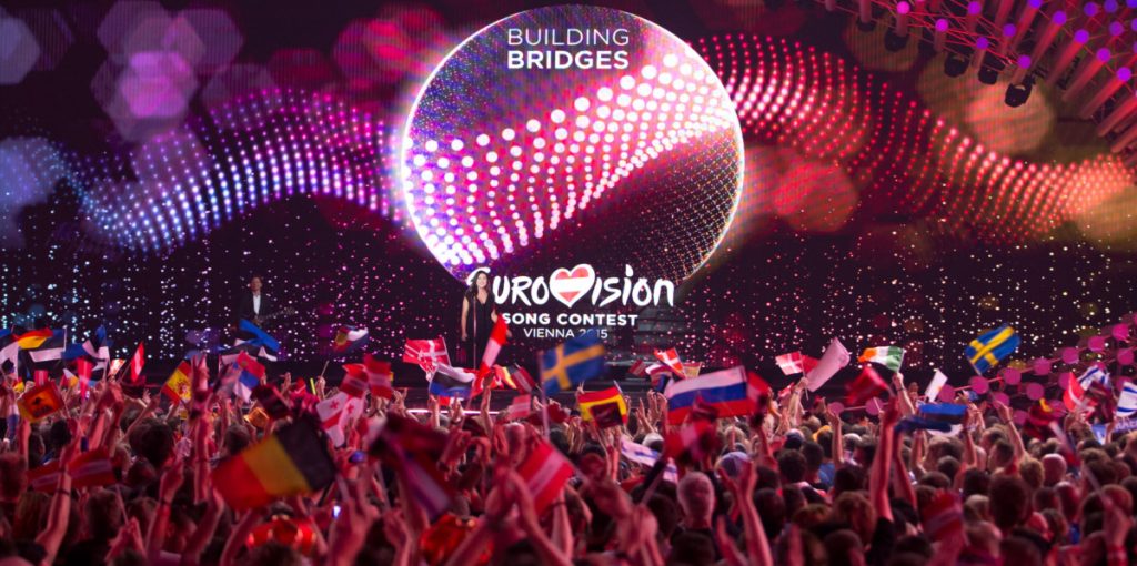 Elina Born & Stig Rästa at Eurovision Song Contest 2015 in Vienna, Semi-final 1
