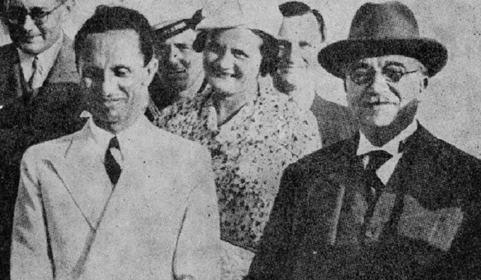  Ο Μεταξάς περιχαρής στο πλευρό του υπουργού προπαγάνδας του Χίτλερ, του Γκαίμπελς, κατά την επίσκεψη του τελευταίου στην Αθήνα, στις 21/9/1936…
