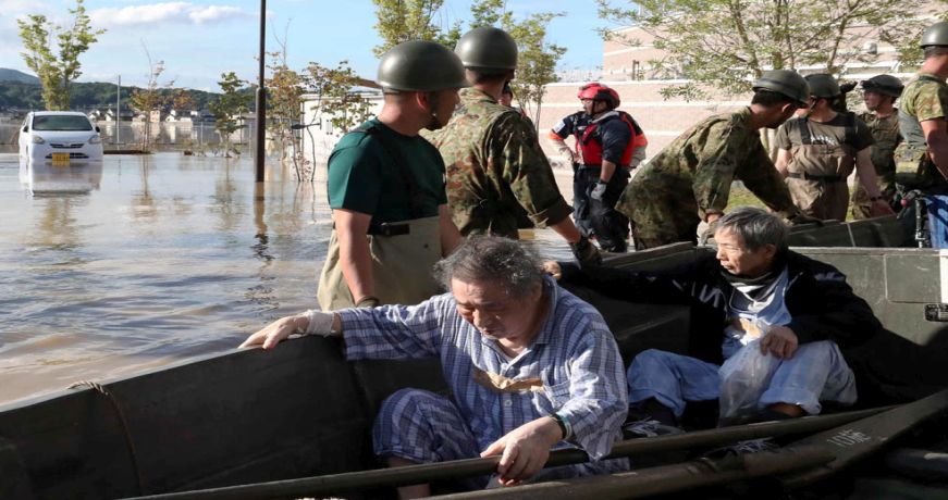 Heavy rain killis 75 people and leaves more than 60 missing in Japan