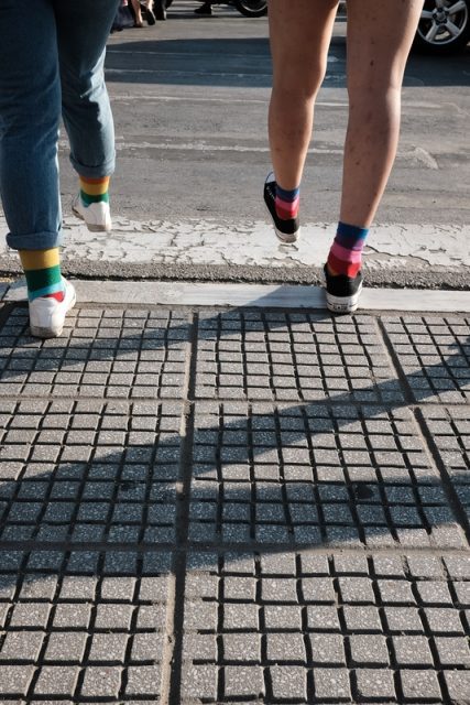 Gay; Greece; Homosexual; Homosexuality; LGBT; Parade; Thessaloniki; Thessaloniki Pride; activists; bisexual; festival; rainbow flag; society; Ελλάδα; Θεσσαλονίκη; Φεστιβάλ Περηφάνιας; γκέι; κάλτσες; ομοφυλόφιλος; παρέλαση; φεστιβάλ;