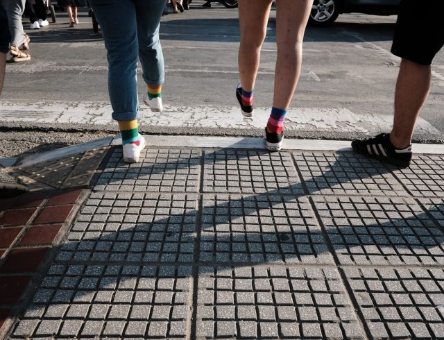 Gay; Greece; Homosexual; Homosexuality; LGBT; Parade; Thessaloniki; Thessaloniki Pride; activists; bisexual; festival; rainbow flag; society; Ελλάδα; Θεσσαλονίκη; Φεστιβάλ Περηφάνιας; γκέι; κάλτσες; ομοφυλόφιλος; παρέλαση; φεστιβάλ;