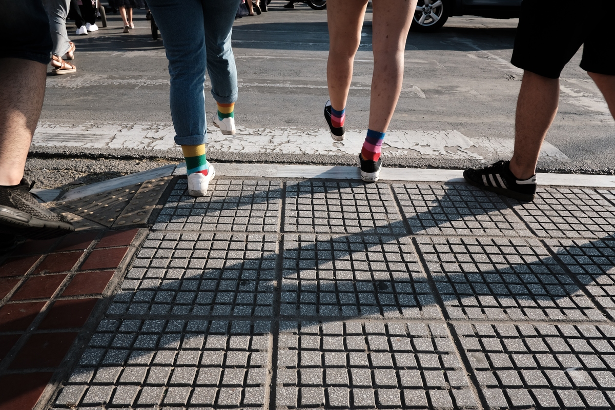 Gay; Greece; Homosexual; Homosexuality; LGBT; Parade; Thessaloniki; Thessaloniki Pride; activists; bisexual; festival; rainbow flag; society; Ελλάδα; Θεσσαλονίκη; Φεστιβάλ Περηφάνιας; γκέι; κάλτσες; ομοφυλόφιλος; παρέλαση; φεστιβάλ;