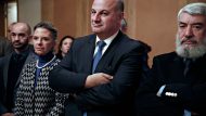 Brussels; Belgium; politics; politician; political party leaders; political party; New Democracy; ND; event; speech; Νέα Δημοκρατία; Νέα; εκδήλωση; Βρυξέλλες; επιχειρηματίες; Κώστας Τσιάρας; Ελίζα Βόζεμπεργκ;