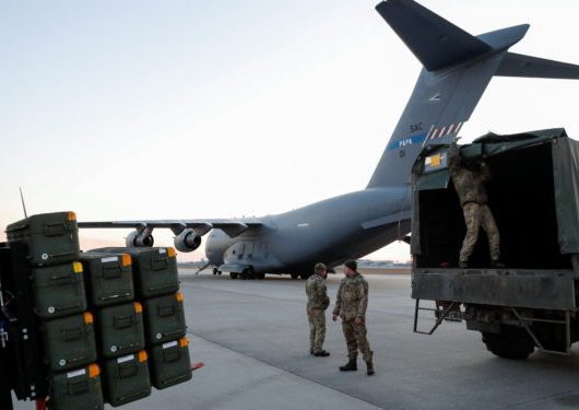 Ukraine receives shipment of Lithuania’s military aid at an airport outside Kyiv
