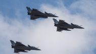 ΔΙΕΛΕΥΣΗ ΤΩΝ ΑΕΡΟΣΚΑΦΩΝ RAFALE ΠΑΝΩ ΑΠΟ ΤΗΝ ΑΚΡΟΠΟΛΗ(ΓΙΩΡΓΟΣ ΚΟΝΤΑΡΙΝΗΣ/EUROKINISSI)