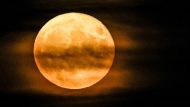 Supermoon shining over Russian Far East
