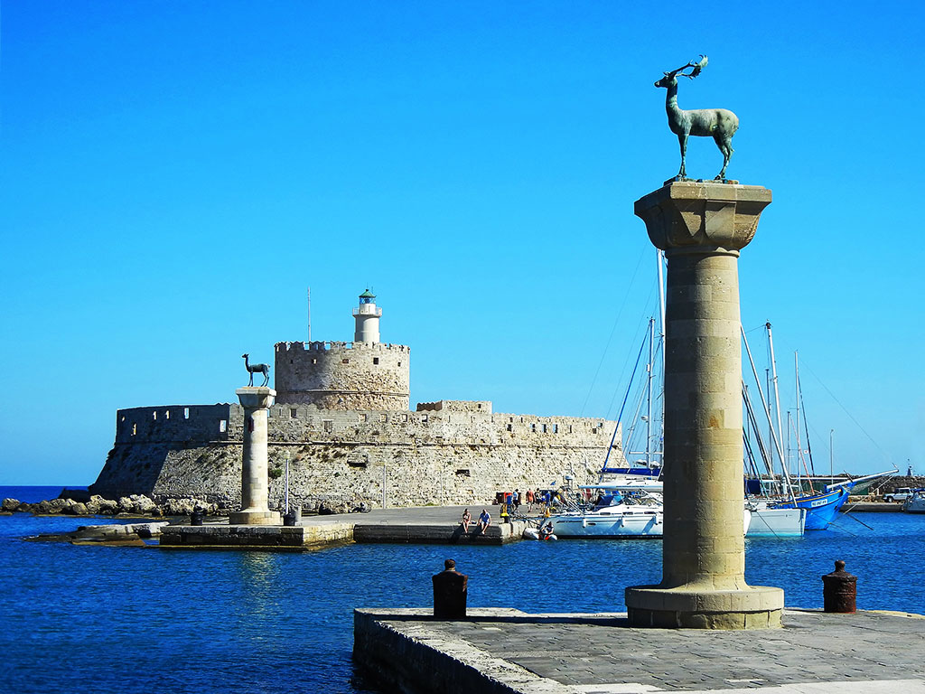 Rhodian-Deer-Statues