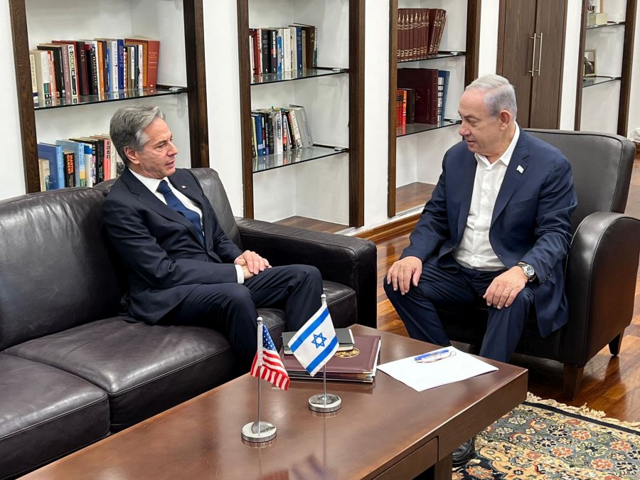 Israeli Prime Minister Netanyahu meets US Secretary of State Blinken in Tel Aviv