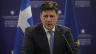 ΤΡΙΜΕΡΗΣ ΣΥΝΑΝΤΗΣΗ ΑΝΑΠΛ. ΥΠΕΞ Μ. ΒΑΡΒΙΤΣΙΩΤΗ ΜΕ ΤΟΝ ΥΦΥΠΕΞ ΤΗΣ ΒΟΥΛΓΑΡΙΑΣ ΚΑΙ ΤΗΝ ΥΦΥΠΕΞ ΤΗΣ ΡΟΥΜΑΝΙΑΣ(ΓΙΑΝΝΗΣ ΠΑΝΑΓΟΠΟΥΛΟΣ/EUROKINISSI)