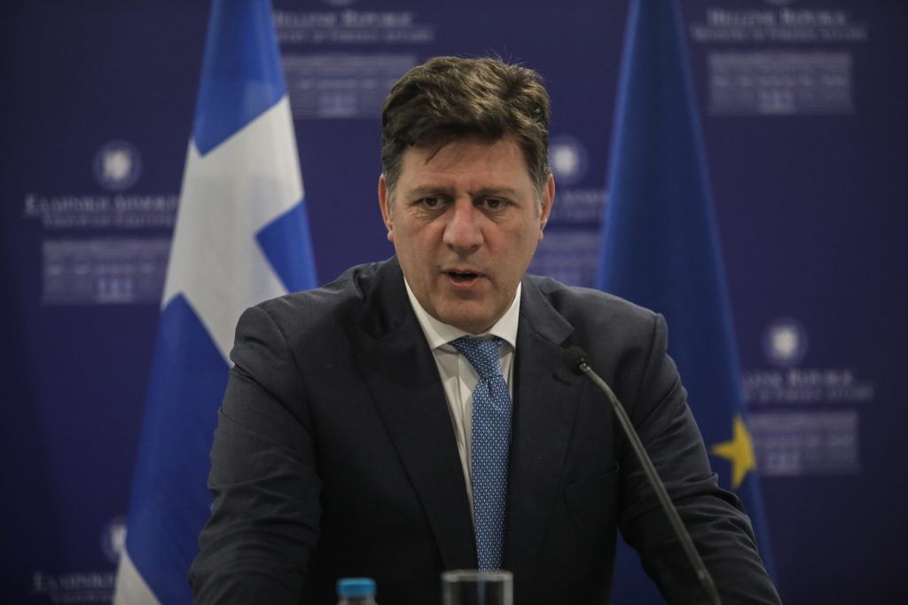 ΤΡΙΜΕΡΗΣ ΣΥΝΑΝΤΗΣΗ ΑΝΑΠΛ. ΥΠΕΞ Μ. ΒΑΡΒΙΤΣΙΩΤΗ ΜΕ ΤΟΝ ΥΦΥΠΕΞ ΤΗΣ ΒΟΥΛΓΑΡΙΑΣ ΚΑΙ ΤΗΝ ΥΦΥΠΕΞ ΤΗΣ ΡΟΥΜΑΝΙΑΣ(ΓΙΑΝΝΗΣ ΠΑΝΑΓΟΠΟΥΛΟΣ/EUROKINISSI)