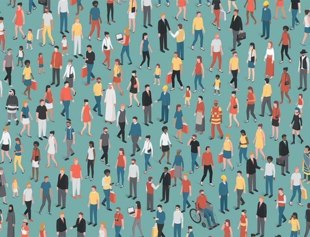 People and diversity seamless pattern