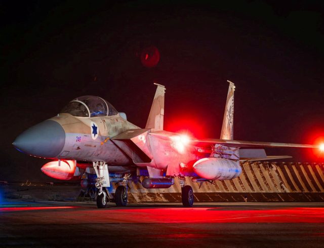 Israeli Air Force F-15 Eagle pictured following interception mission of Iran attack