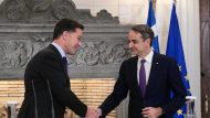 [373753] ΣΥΝΑΝΤΗΣΗ ΤΟΥ ΠΡΩΘΥΠΟΥΡΓΟΥ ΚΥΡΙΑΚΟΥ ΜΗΤΣΟΤΑΚΗ ΜΕ ΤΟΝ Γ.Γ. ΤΟΥ ΝΑΤΟ MARK RUTTE  (ΤΑΤΙΑΝΑ ΜΠΟΛΑΡΗ/EUROKINISSI)