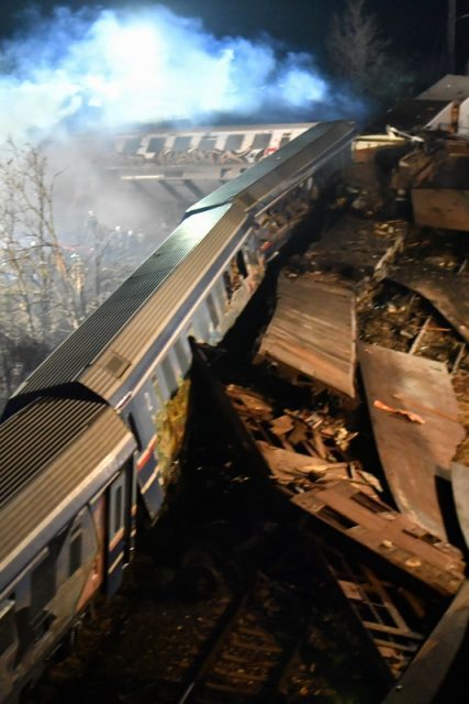 Hellenic Train; Evangelismos; Larisa; Larissa; accident; collision; rail; railway; Ευαγγελισμός; Λάρισα; ΟΣΕ; ατύχημα; δυστύχημα; σιδηροδρομικό ατύχημα; σιδηρόδρομος; σύγκρουση; τρένα; τρένο; Τέμπη; Tempi;