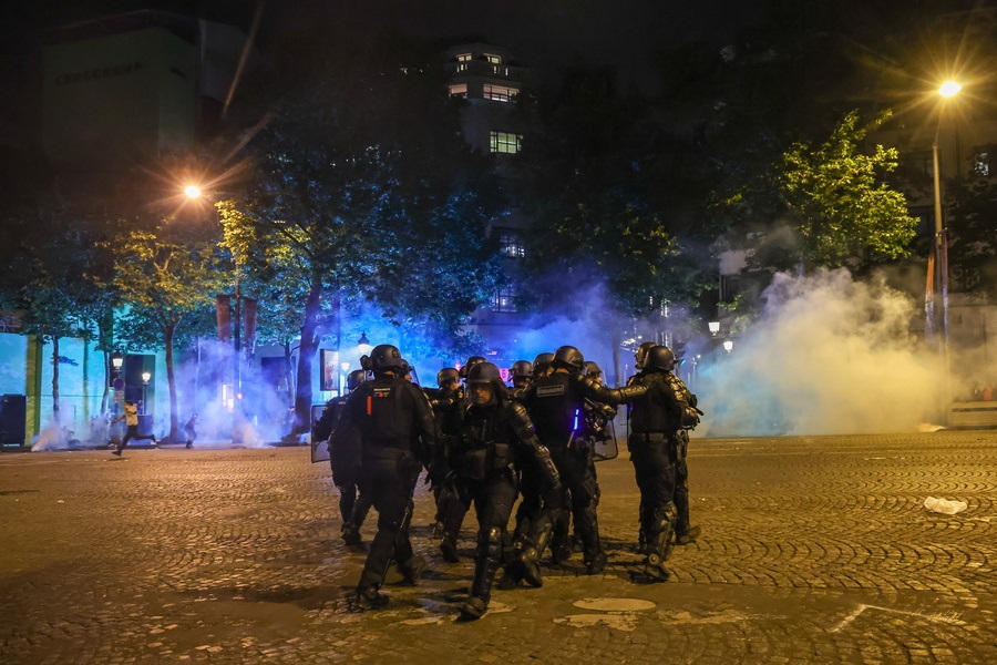 PSG fans celebrate UEFA Champions League win Paris