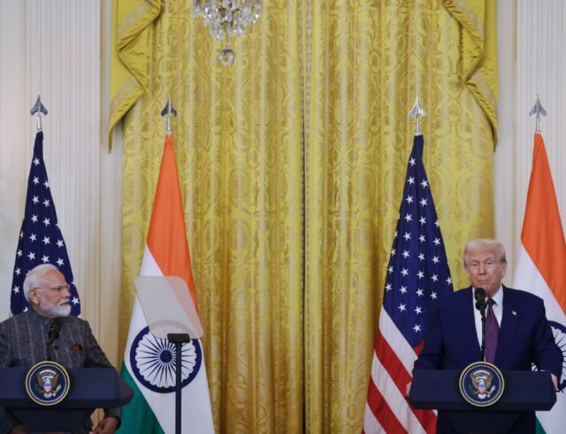 India Prime Minister Narendra Modi meets with US President Donald Trump at the White House