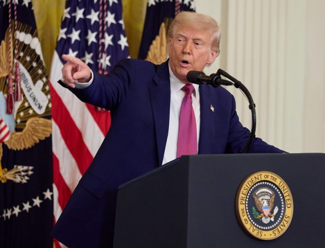 US President Donald Trump signs executive orders