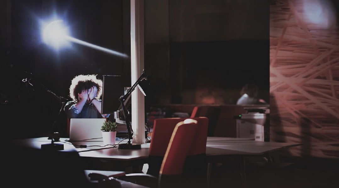 businessman relaxing at the desk