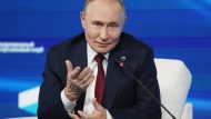 Russian President Putin attends the Valdai Discussion Club plenary session in Sochi