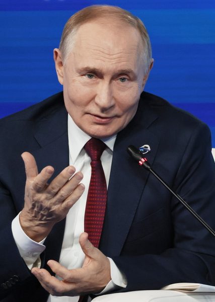 Russian President Putin attends the Valdai Discussion Club plenary session in Sochi