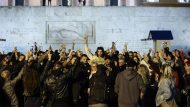 demonstrators; father; Hunger Strike; Panos Routsi; Panos Ruci; rally; solidarity; Tempe Train Accident; Tempi; Tempi Train Accident; Απεργία Πείνας; Δυστύχημα Τεμπών; Πάνος Ρούτσι; Τέμπη; αλληλεγγύη; διαδήλωση; διαδηλωτές; διαδηλωτής; πατέρας; συγκέντρωση; συλλαλητήριο; συμπαράσταση;