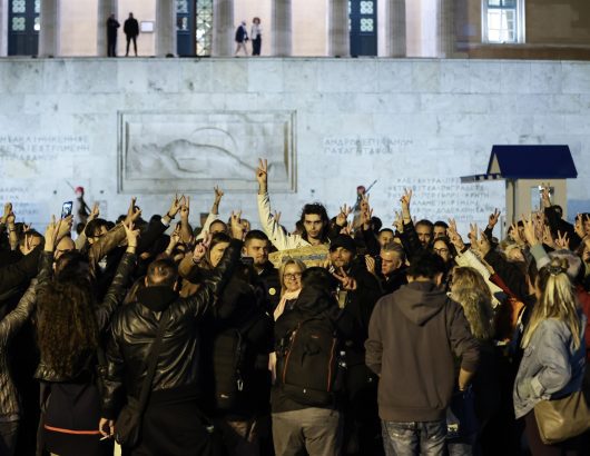 demonstrators; father; Hunger Strike; Panos Routsi; Panos Ruci; rally; solidarity; Tempe Train Accident; Tempi; Tempi Train Accident; Απεργία Πείνας; Δυστύχημα Τεμπών; Πάνος Ρούτσι; Τέμπη; αλληλεγγύη; διαδήλωση; διαδηλωτές; διαδηλωτής; πατέρας; συγκέντρωση; συλλαλητήριο; συμπαράσταση;