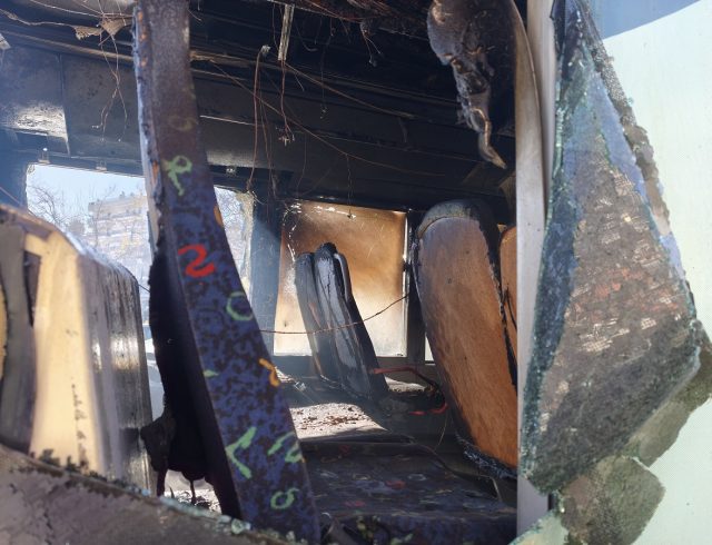 ΘΕΣΣΑΛΟΝΙΚΗ ΦΩΤΙΑ ΣΕ ΛΕΩΦΟΡΕΙΟ ΤΟΥ ΟΑΣΘ (ΛΙΑ ΦΩΚΑ/ EUROKINISSI)