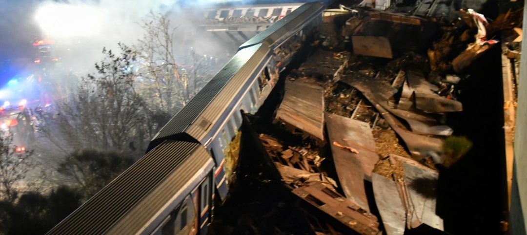 Hellenic Train; Evangelismos; Larisa; Larissa; accident; collision; rail; railway; Ευαγγελισμός; Λάρισα; ΟΣΕ; ατύχημα; δυστύχημα; σιδηροδρομικό ατύχημα; σιδηρόδρομος; σύγκρουση; τρένα; τρένο; Τέμπη; Tempi;