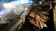 Hellenic Train; Evangelismos; Larisa; Larissa; accident; collision; rail; railway; Ευαγγελισμός; Λάρισα; ΟΣΕ; ατύχημα; δυστύχημα; σιδηροδρομικό ατύχημα; σιδηρόδρομος; σύγκρουση; τρένα; τρένο; Τέμπη; Tempi;