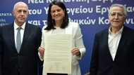 [382382] ΚΟΙΝΗ ΣΥΝΕΝΤΕΥΞΗ ΤΥΠΟΥ ΤΗΣ ΥΠΟΥΡΓΟΥ ΕΡΓΑΣΙΑΣ ΝΙΚΗΣ ΚΕΡΑΜΕΩΣ ΚΑΙ ΤΩΝ ΕΠΙΚΕΦΑΛΗΣ ΤΩΝ ΕΘΝΙΚΩΝ ΚΟΙΝΩΝΙΚΩΝ ΕΤΑΙΡΩΝ  (ΜΙΧΑΛΗΣ ΚΑΡΑΓΙΑΝΝΗΣ/EUROKINISSI)