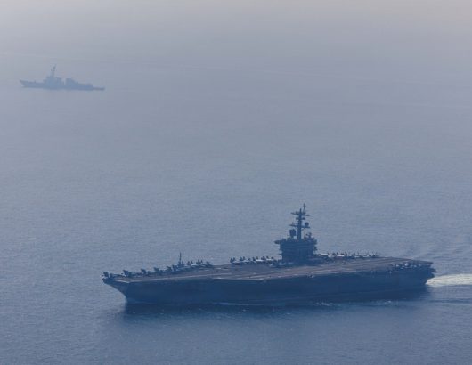 US Navy carrier strike group in the Arabian Sea
