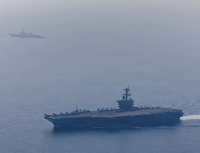 US Navy carrier strike group in the Arabian Sea
