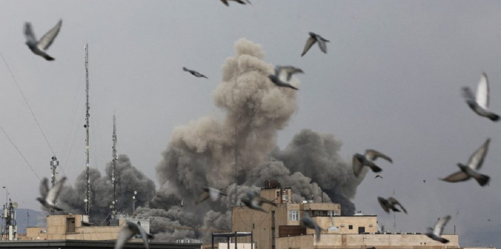 Smoke rises following an explosion, after Israel and the U.S. launched strikes on Iran, in Tehran