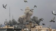 Smoke rises following an explosion, after Israel and the U.S. launched strikes on Iran, in Tehran
