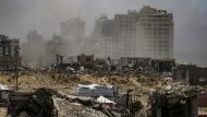 Israeli air strike in the west of Gaza City