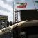 A symbolic mockup of an Iranian missile is displayed in Tehran