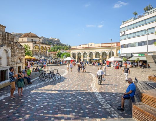 Historic,Monastiraki,Square,In,Athens,,Capital,Of,Greece,On,17