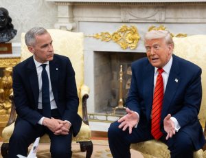 US President Trump meets Canadian Prime Minister Carney at the White House