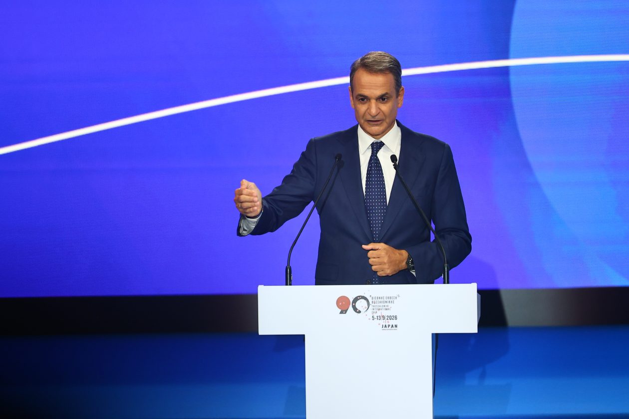 [389339] ΟΜΙΛΙΑ ΤΟΥ ΠΡΩΘΥΠΟΥΡΓΟΥ ΚΥΡΙΑΚΟΥ ΜΗΤΣΟΤΑΚΗ ΣΤΑ ΕΓΚΑΙΝΙΑ ΤΗΣ 90ης ΔΕΘ  (ΡΑΦΑΗΛ ΓΕΩΡΓΙΑΔΗΣ / EUROKINISSI)