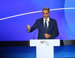 [389339] ΟΜΙΛΙΑ ΤΟΥ ΠΡΩΘΥΠΟΥΡΓΟΥ ΚΥΡΙΑΚΟΥ ΜΗΤΣΟΤΑΚΗ ΣΤΑ ΕΓΚΑΙΝΙΑ ΤΗΣ 90ης ΔΕΘ  (ΡΑΦΑΗΛ ΓΕΩΡΓΙΑΔΗΣ / EUROKINISSI)